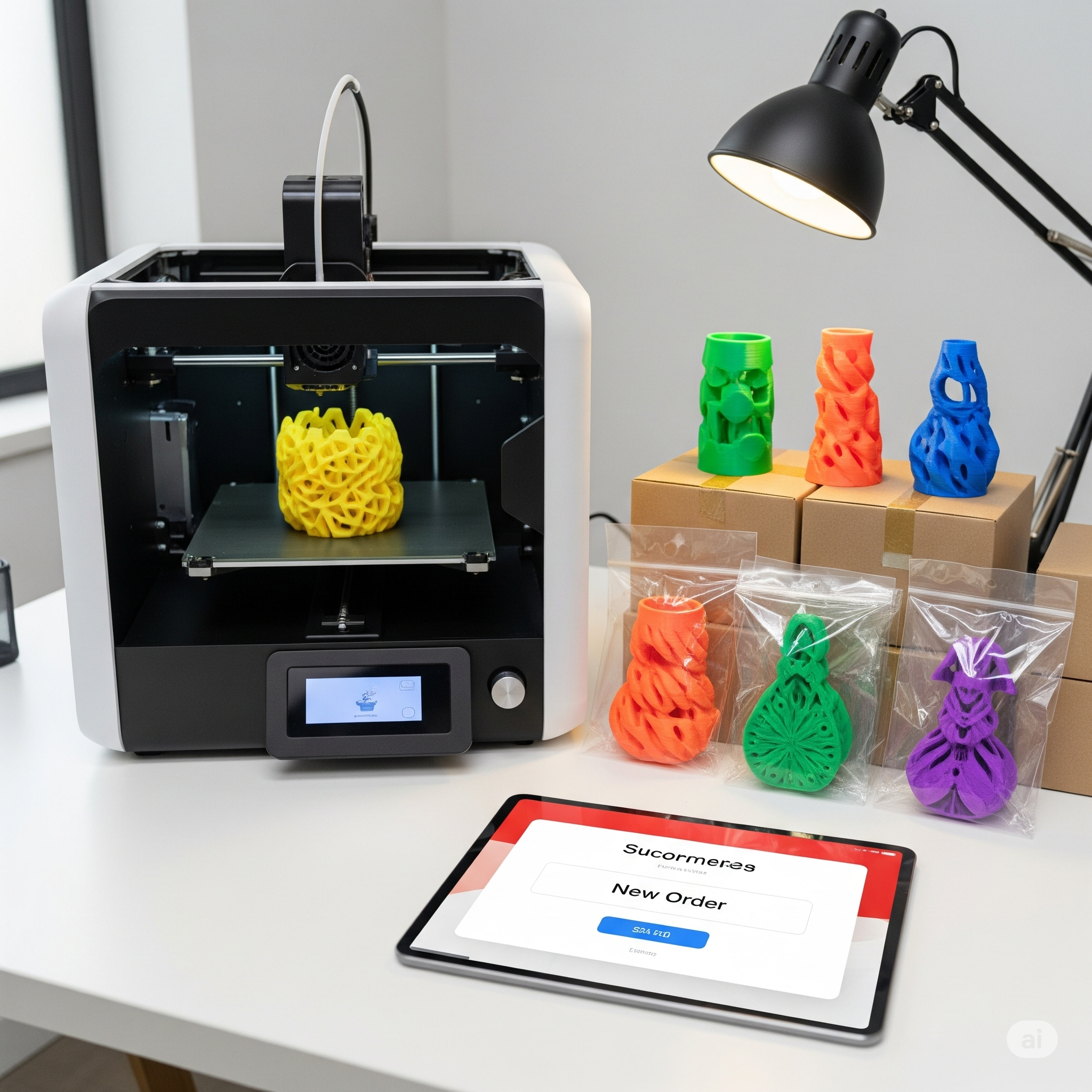 3D baskı ile para kazanma konsepti